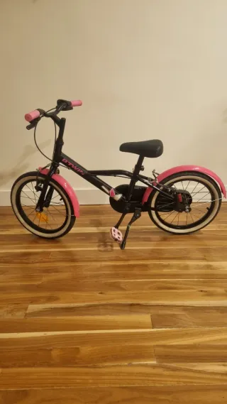 Bicicleta Infantil B-TWIN Rosa y Negra