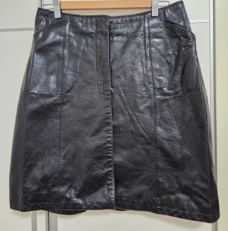 Cazadora larga de cuero de Amaya Arzuaga