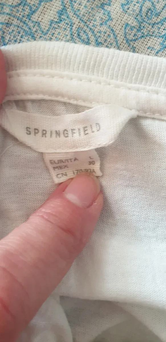 Camiseta Springfield Talla L Flores Tropicales