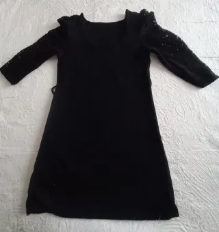 Vestido negro fiesta encaje talla 38