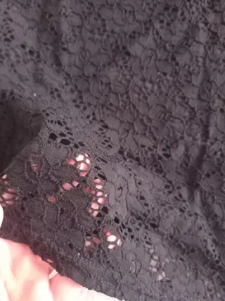 Vestido negro fiesta encaje talla 38