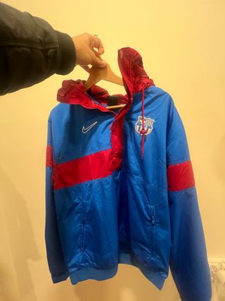 Chaqueta Nike Barça Impermeable Azul/Roja