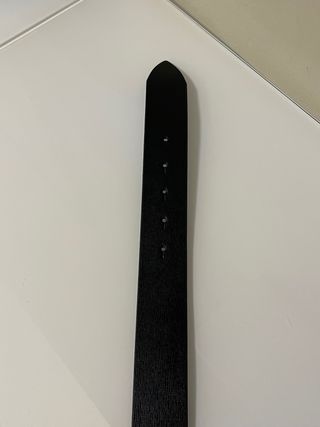 Cintura John Richmond Pelle Nera Fibbia Argento