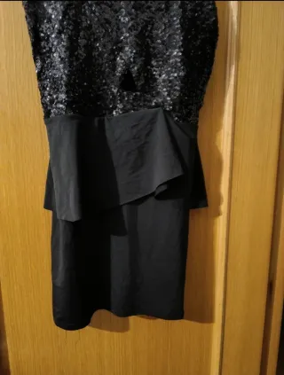 Vestido fiesta peplum lentejuelas