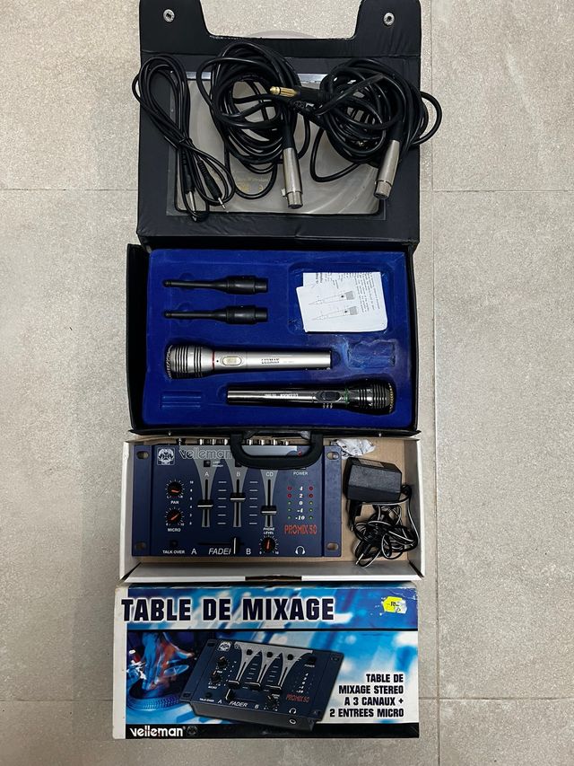 Mesa de mezclas Velleman PROMIX 50 y 2 micros