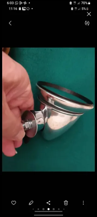 Par Espejos Cónicos Cromados Coches Clásicos