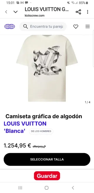 Camiseta Louis Vuitton Blanca Hombre