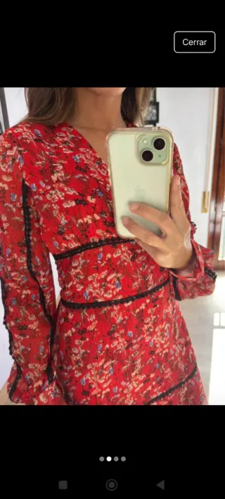 Vestido Poete Talla L Estampado Floral