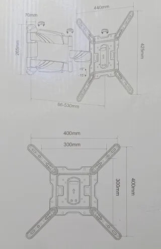 Staffa TV con movimento completo