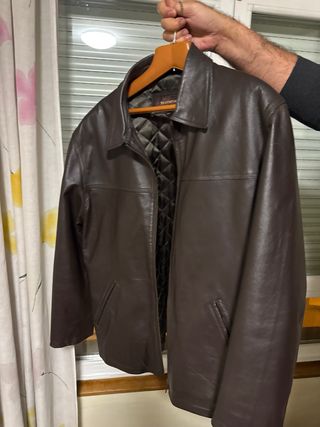 chaqueta marrón 100% piel caprino