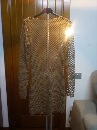 Vestido Malla Marrón Sexy