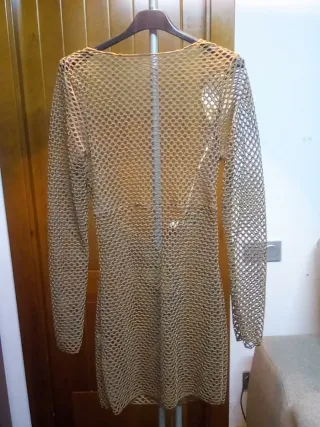 Vestido Malla Marrón Sexy