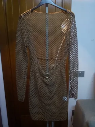 Vestido Malla Marrón Sexy