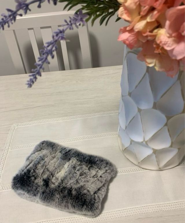 Braga de cuello pelo natural