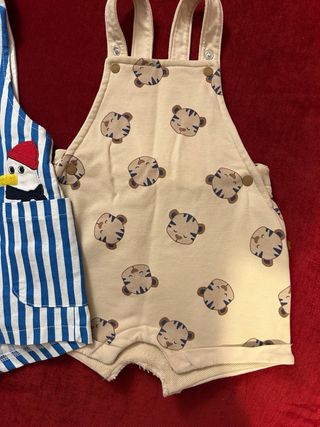 Set 4 salopette e 2 magliette bimbo