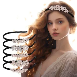 Tocado diadema con mariposas y pedrería