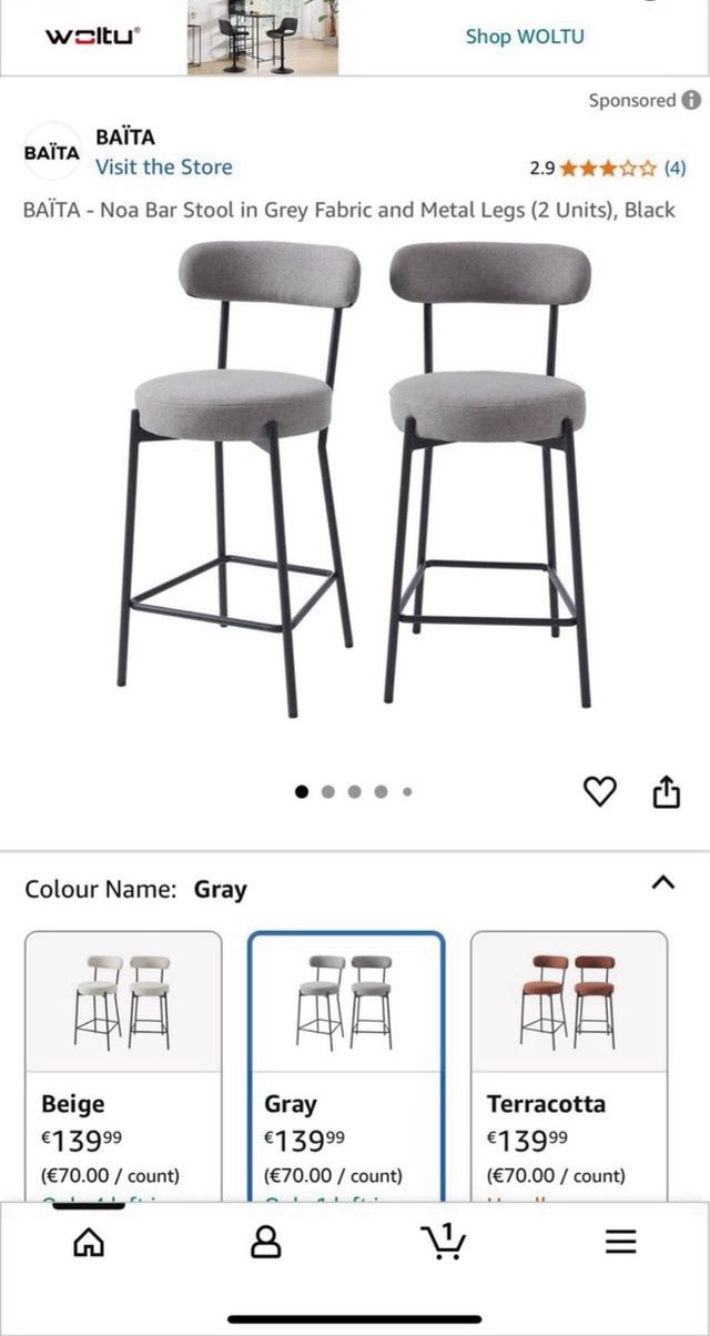 Pack 2 Taburetes Baïta Noa