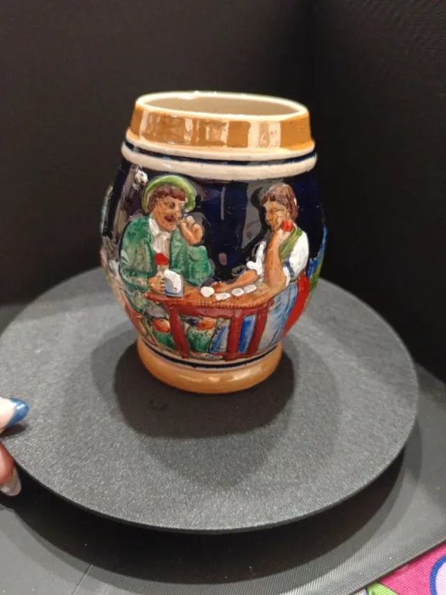 Boccale birra vintage decorato