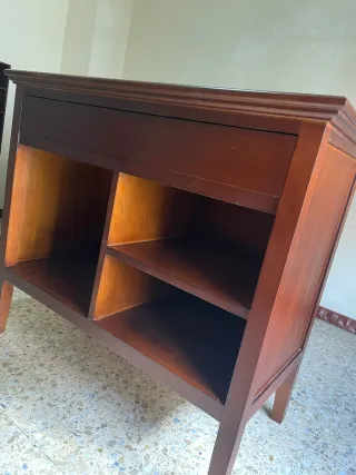 Mesa auxiliar madera maciza caoba