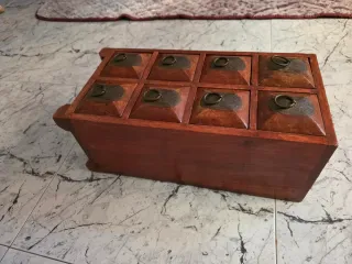 Organizador de madera con 8 cajones