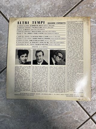 Altri Tempi selezione d’operette 1965 anno vinile