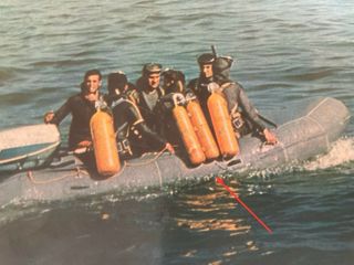 Bibotella de buceo Nemrod antigua