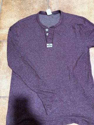Camiseta Hollister Morada Manga Larga