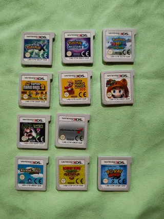 Solo cartuchos Nintendo 3DS originales perfectos