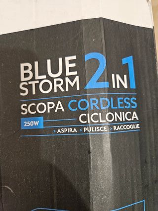 Scopa Elettrica Ciclonica Blue Storm 2in1