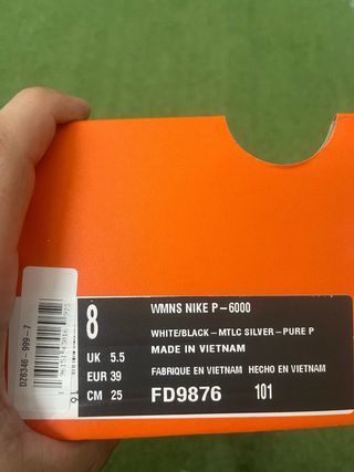 Nike P-6000 Argento/Bianco Tg 39