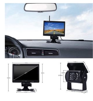 Cámara Trasera HD 7 Monitor Visión Nocturna