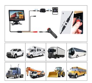 Cámara Trasera HD 7 Monitor Visión Nocturna