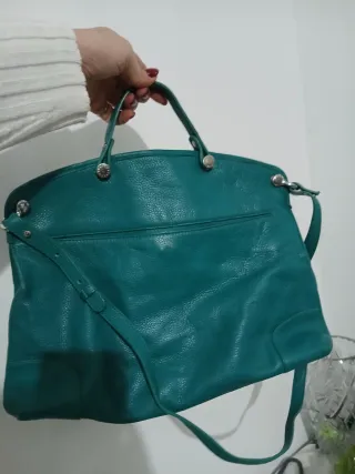 Borsa a mano/spalla color petrolio