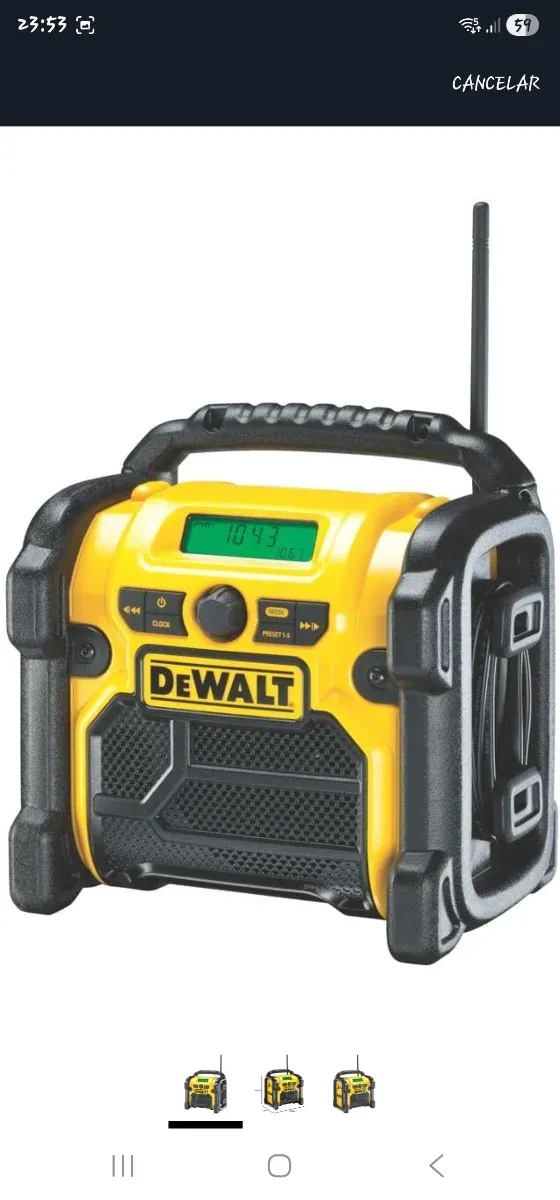 Altavoz DeWalt Amarillo y Negro