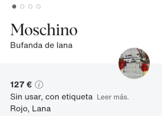 Bufanda Moschino Roja La mía tiene letras en rojo