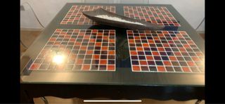 Mesa de mosaico y 8 sillas salón