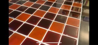 Mesa de mosaico y 8 sillas salón