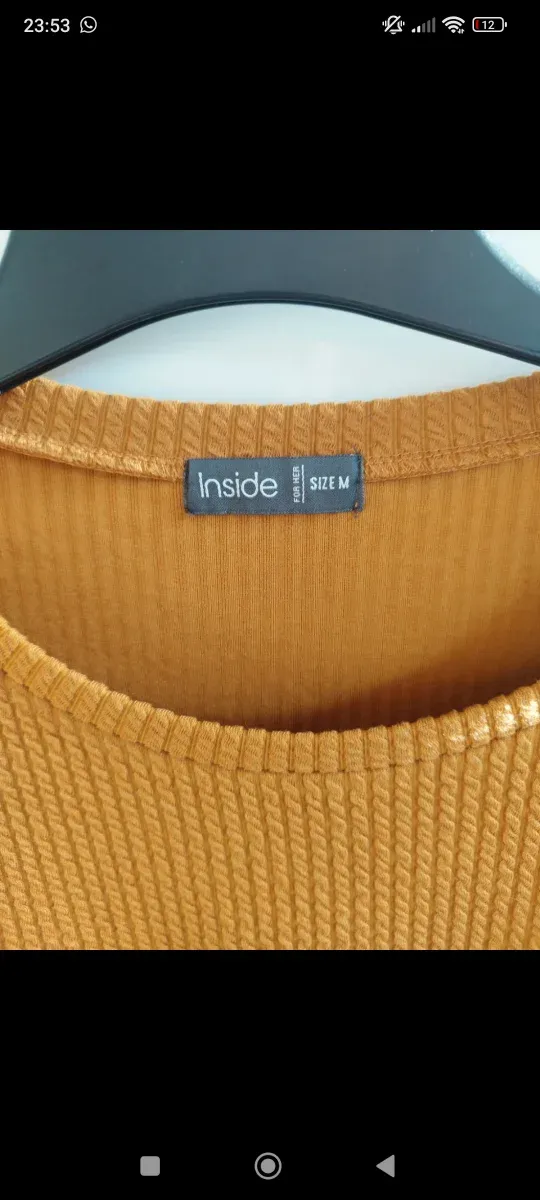 Jersey mostaza tejido