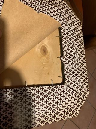 Cornice antica radica noce decorata