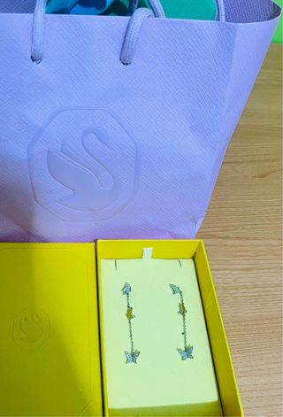 Pendientes Swarovski Mariposas Plata