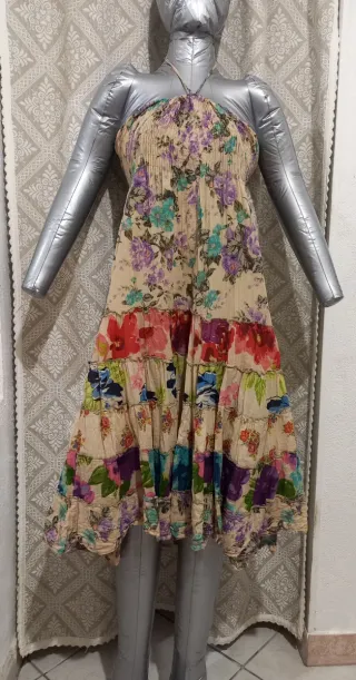 Gonna lunga floreale multistrato