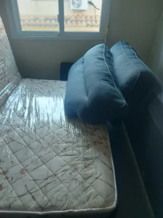 Sofá Cama Gris Tela