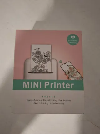 Mini Impresora Térmica más papel autoadhesivo