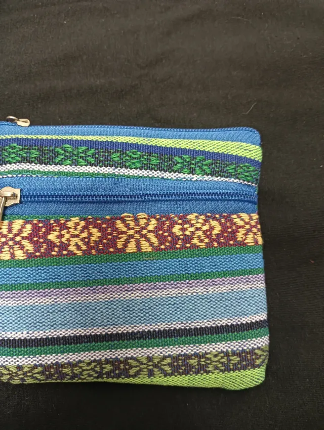 Monedero con dos cremalleras