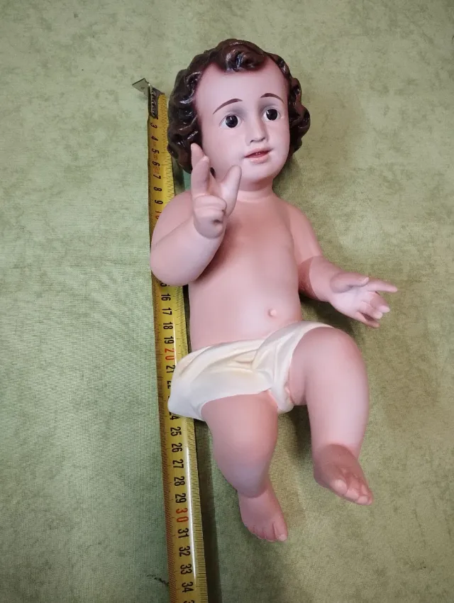 Niño Jesús con aureola dorada