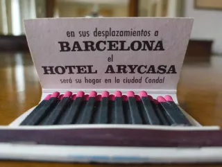 Scatola Fiammiferi Vintage Hotel Arycasa Barcelona