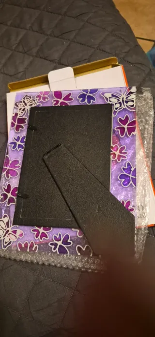 Portafoto in vetro decorato