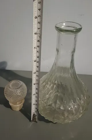 Antiguo Jarrón Duralex Transparente Cristal