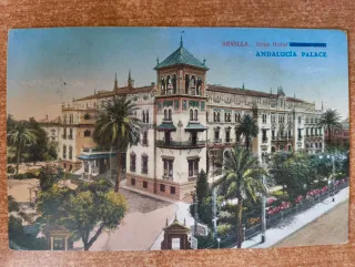 Cartolina vintage Sevilla Andalucia Palace (1938)