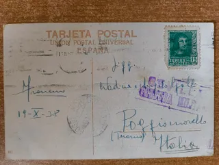 Cartolina vintage Sevilla Andalucia Palace (1938)